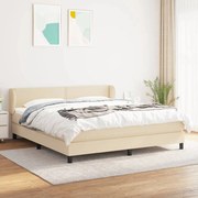 ΚΡΕΒΑΤΙ BOXSPRING ΜΕ ΣΤΡΩΜΑ ΚΡΕΜ 160X200 ΕΚ. ΥΦΑΣΜΑΤΙΝΟ 3126178