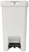 Κάδος απορριμμάτων με πεντάλ Brabantia StepUp 1008480, 16 L, Οικολογικά υλικά, Μεγάλο άνοιγμα, Ανοιχτό γκρι