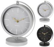 Eπιτραπέζιο ρολόι σε βάση C37568570 Mεταλλικό, διαστάσεων 16.5x10.5x20cm, σε 2 επιλογές χρώματος, γκρι και μαύρο.