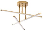 Φωτιστικό Οροφής - Πλαφονιέρα Ledflower 119FRS1542 51x51x26cm Led 18W 3000K Gold Opviq