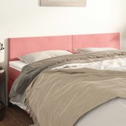 vidaXL Κεφαλάρια Κρεβατιού 2 τεμ. Ροζ 100x5x78/88 εκ. Βελούδινο