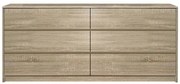 Συρταριέρα Kuanger  mdf σε φυσική απόχρωση 120x40x70εκ