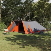 vidaXL Οικογενειακή Σκηνή Γκρι και Πορτοκαλί 660 x 456 x 200 εκ.