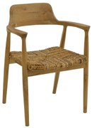 Πολυθρόνα Denverone φυσικό teak ξύλο-banana σχοινί 57x54x79εκ 57x54x79 εκ.