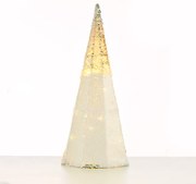 "SILVER &amp; WHITE SEQUIN CONE TREE" 35 WW LED ΛΑΜΠ. ΜΠΑΤ. 3ΧΑΑ,IP20 Φ27.5X90CM ACA X1135117