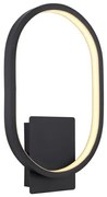 Απλίκα Φωτιστικό Τοίχου LED 11W Μαύρο IP44 Naggy 34321 Globo Lighting-34321-Μαύρο 34321