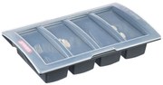 Κουταλοθήκη Με Καπάκι AR00009863 53x32,5x10cm Black-Clear Araven Πολυπροπυλένιο