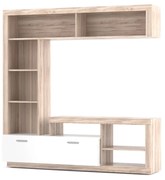 Σύνθεση Τηλεόρασης Floks 169.5x40.5x170.5εκ Sonoma-Λευκό TO-FLOKSWH
