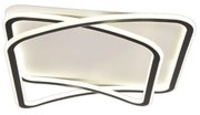 Πλαφονιέρα Οροφής D50x50cm LED 80w 8800lm 3CCT Μαύρo Μέταλλο Λευκό Ακρυλικό 42038-Black/white