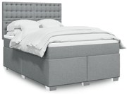 ΚΡΕΒΑΤΙ BOXSPRING ΜΕ ΣΤΡΩΜΑ ΑΝΟΙΧΤΟ ΓΚΡΙ 140X200 ΕΚ. ΥΦΑΣΜΑΤΙΝΟ 3290525