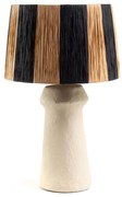 Επιτραπέζιο Φωτιστικό Juvela Raffia Beige Black (42x42x54) Soulworks 0880006