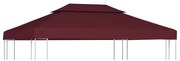 vidaXL Κάλυμμα για Κιόσκι 2 Επιπέδων Μπορντό 4 x 3 μ. 310 γρ./μ²