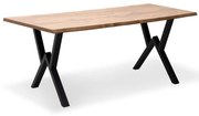 Τραπέζι Walter 0212168 160x80x75cm Natural-Black Mdf,Μέταλλο