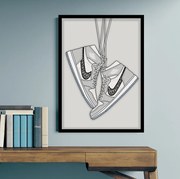 Ξύλινο Κάδρο Dior Air Jordan 1  30X40cm SNK67