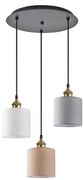 SE21-BR-10-3BL-SH123 MAGNUM FLEX White, Grey,Brown Shade Pendant +