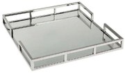 Δίσκος Με Καθρέπτη MR15450M 30x30x5cm Silver Espiel Ανοξείδωτο Ατσάλι