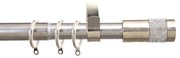 Κουρτινόξυλο Φ28mm Μονό Επεκτεινόμενο 140-240cm Με Άκρα Grace Chrome 998151