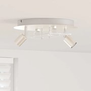 vidaXL Σποτ οροφής Ασημί 29 x 29 x 11 εκ Χάλυβας και γυαλί