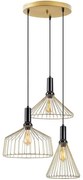 Φωτιστικό Οροφής Dear 942FLG1429 63x63x135cm 3xE27 40W Black-Gold Opviq