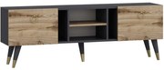 Έπιπλο Τηλεόρασης Rudy 505CRL1709 180x29,6x41,6cm Natural-Anthracite