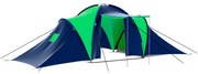 vidaXL Σκηνή Camping 9 Ατόμων Μπλε / Πράσινο Υφασμάτινη
