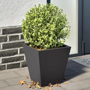 vidaXL Ζαρντινιέρες Κήπου 2 τεμ. Μαύρο 30x30x30 εκ. από Ατσάλι