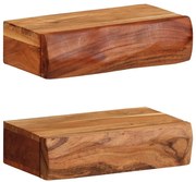 vidaXL Ράφια Τοίχου 2 τεμ. 30x17x8 εκ. από Μασίφ Ξύλο Ακακίας