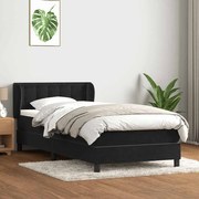 Κρεβάτι Boxspring με Στρώμα Μαύρο 80x220 εκ. Βελούδινο 3317885