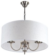 KQ 9015-3A PARIL ANTIQUE BRASS PENDANT BEIGE SHADES Γ3