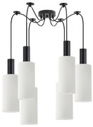 Φωτιστικό Οροφής  SE21-BL-4-BL6-GL3 ADEPT TUBE Black Pendant White Glass+ - 51W - 100W - 77-8562