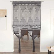 vidaXL Κουρτίνα Μακραμέ Ανθρακί 140 x 240 εκ. Βαμβακερή