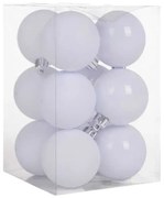 Σετ Χριστουγεννιάτικες Μπάλες 8εκ. 12τεμ Λευκό