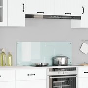 vidaXL Πίσω Πάνελ Κουζίνας Λευκό 110 x 40 x 0.6 εκ. σκληρυμένο γυαλί