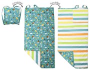 Παιδική Πετσέτα Θαλάσσης Microfiber 2 Όψεων (71x145) FlapjackKids Green Zoo