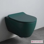 SCARABEO Moon Clean Flush Λεκάνη Κρεμαστή Rimless 50,5εκ με Slim Soft Close Κάλυμμα Musk