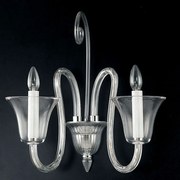 Φωτιστικό Τοίχου - Απλίκα Palace I-PALACE/AP2 2xE14 60x52cm Chrome Luce Ambiente Design Γυαλί