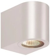 Απλίκα Επίτοιχη IP54  L8xW7xH9,5cm 1xGU10 220-240V 50/60Hz White Plastic+ABS Eurolamp 145-82060