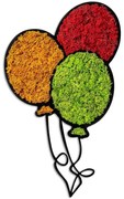 Διακοσμητικό Τοίχου Balloons Με Βρύο 931NTR1132 36x61,5cm Multi Wallity Mdf
