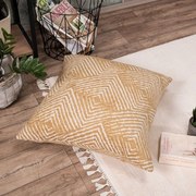 Μαξιλαροθήκη Διακοσμητική Philadelphia 08 Ocher Teoran 65Χ65 Acrylic,Cotton,Polyester