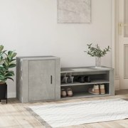 vidaXL Παπουτσοθήκη Γκρι Σκυροδέματος 130x35x54 εκ. Επεξεργασμένο Ξύλο