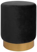 ΣΚΑΜΠΟ LEVY ΜΑΥΡΟ ΒΕΛΟΥΔΟ ΜΕ ΧΡΥΣΗ ΒΑΣΗ HM8408.04 Φ35x43Υ εκ.