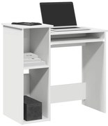 vidaXL Γραφείο  με ράφια Λευκό 84x40x78 cm Κατασκευασμένο ξύλο
