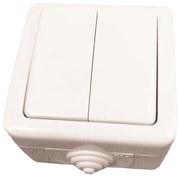 Διακόπτης Εξωτερικός K/R Λευκό IP54 EUROLAMP 147-12212