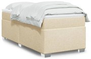 ΚΡΕΒΑΤΙ BOXSPRING ΜΕ ΣΤΡΩΜΑ ΚΡΕΜ 90X190 ΕΚ.ΥΦΑΣΜΑΤΙΝΟ 3285100