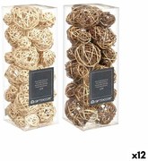 Σετ Διακοσμητικές Μπάλες Gift Decor Λευκό Καφέ 10 x 30 x 10 cm (12 Μονάδες)