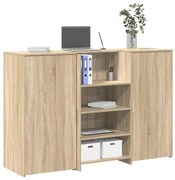 vidaXL Γραφείο υποδοχής Sonoma Δρυς 155x50x103,5εκ. Επεξεργασμένο Ξύλο