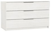 DRAWER Συρταριέρα με 3 Συρτάρια, Απόχρωση Άσπρο