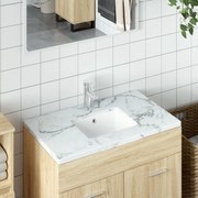Νιπτήρας Μπάνιου Ορθογώνιος Λευκός 39x30x18,5 εκ. Κεραμικός 153730
