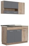 ΚΟΥΖΙΝΑ DALILA 120 GREY OAK / ΓΚΡΙ 120*60*200 11008357