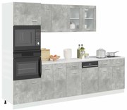vidaXL Σετ Επίπλων Μπάνιου 7 Τεμαχίων Lyon Γκρι Σκυροδέματος από